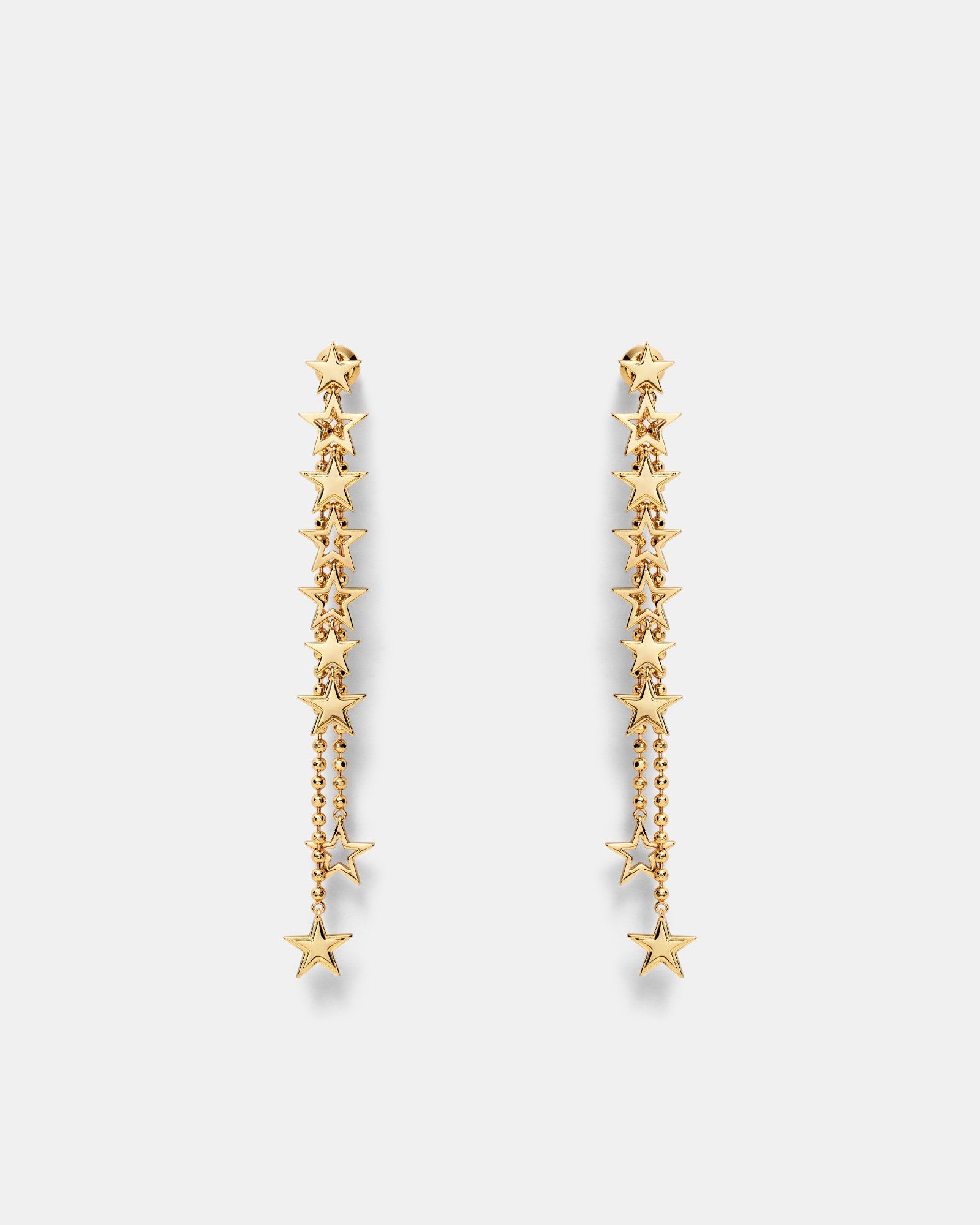 Atomic Long Drop Earrings - Gold