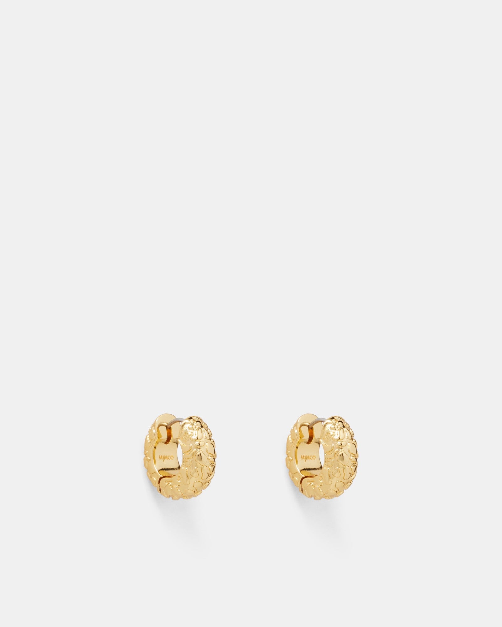 Cool Cat Huggie Hoop Earrings - Gold