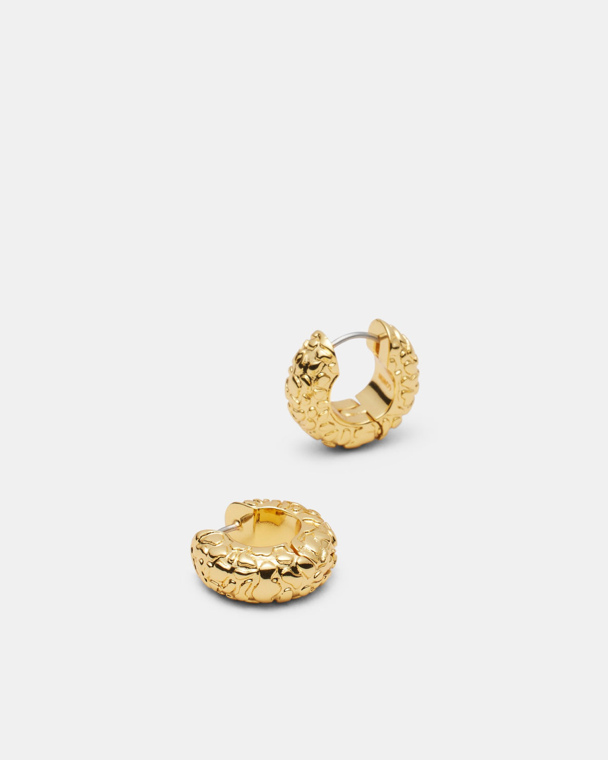 Cool Cat Huggie Hoop Earrings - Gold