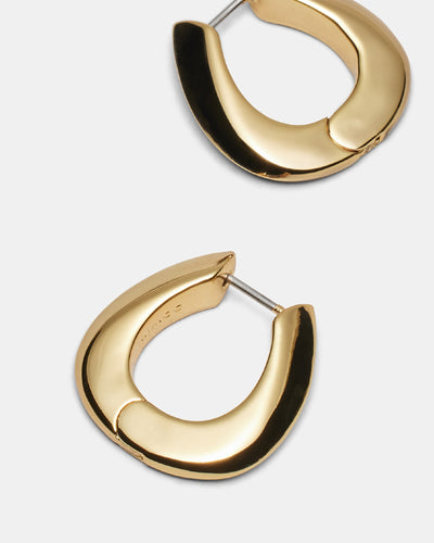 Cool Cat Hoop Earrings - Gold