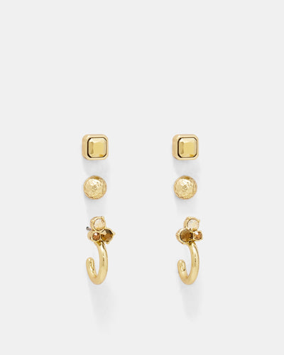 Superstar Earrings Set - Gold