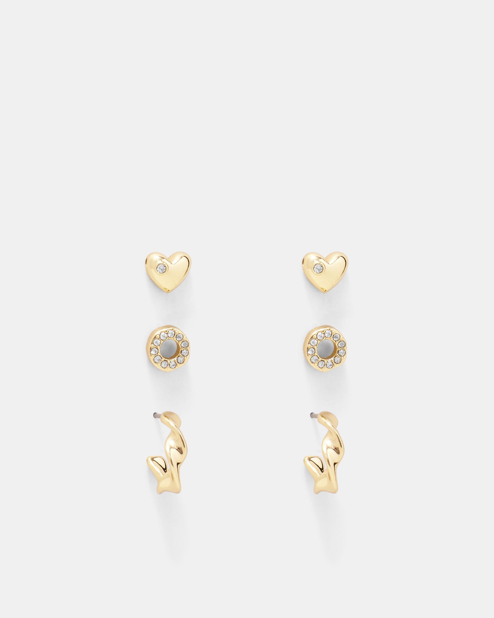 Idol Earrings Set - Gold