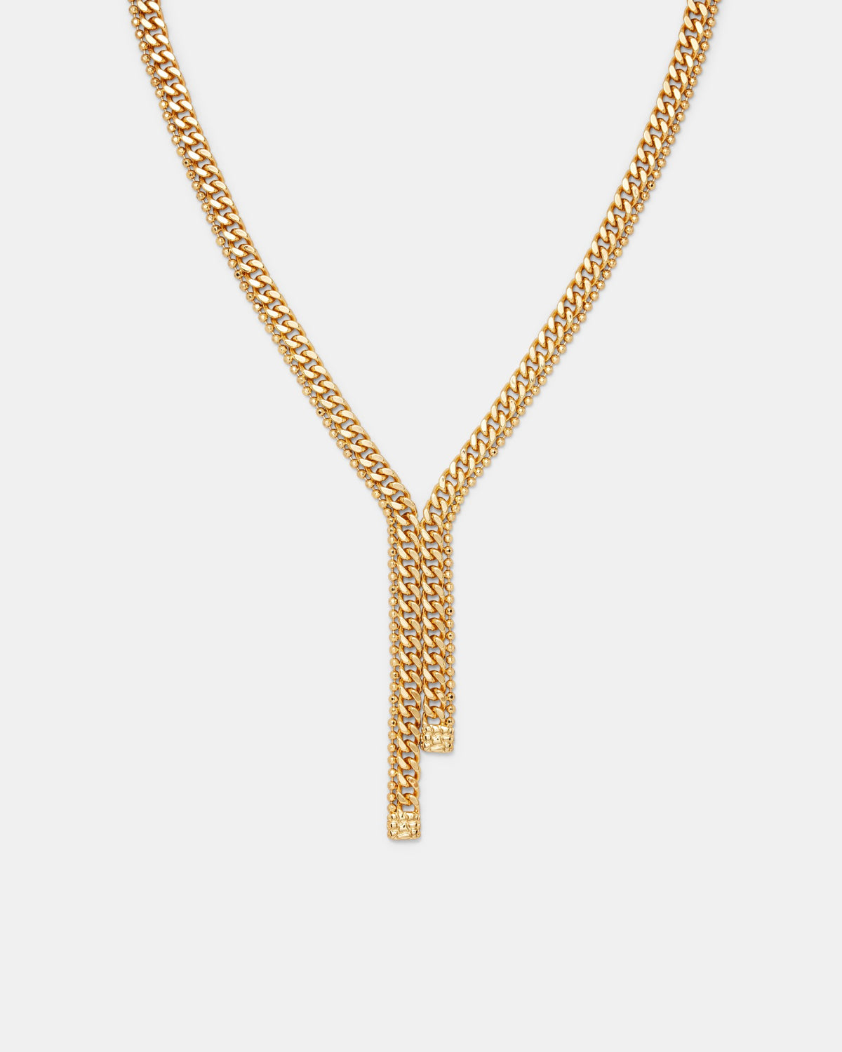 Cool Cat Long Necklace - Gold