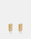 On The Rocks Huggie Hoop Earrings - Gold
