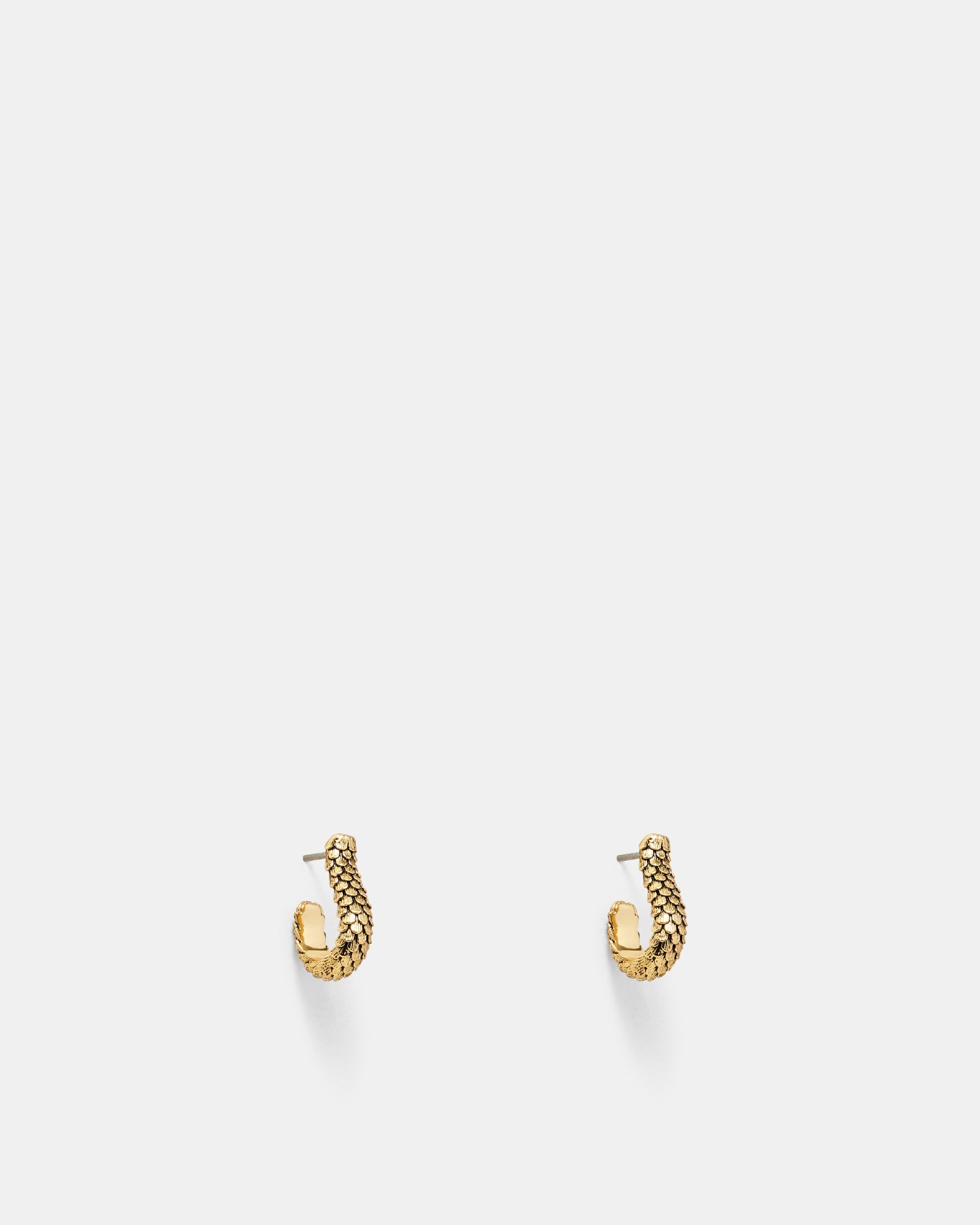 Scales Hoop Earrings - Gold