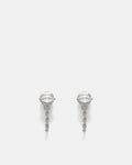 Vibe Chain Stud Earrings - Silver