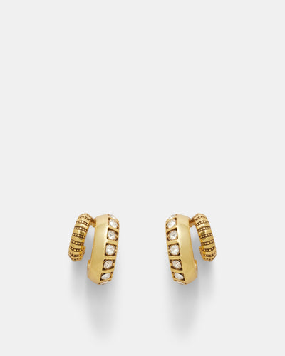 Melody Duo Hoop Earrings - Gold