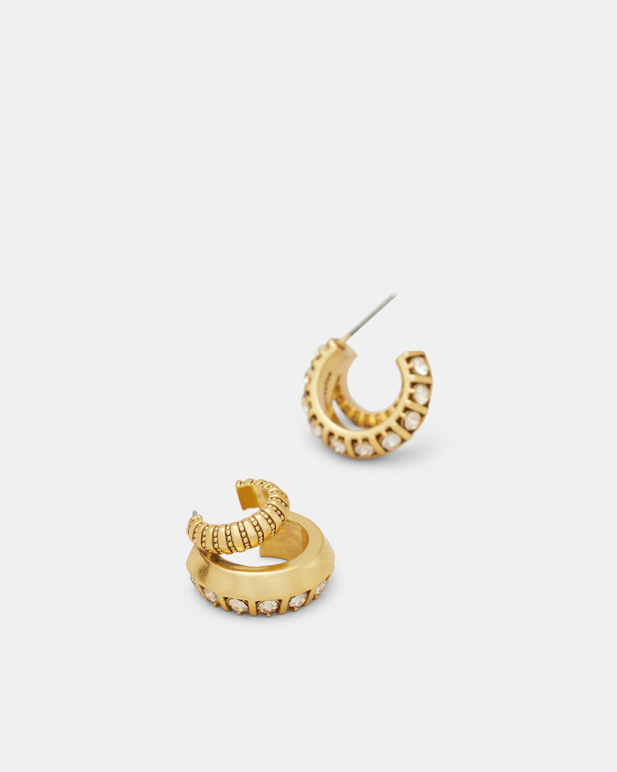 Melody Duo Hoop Earrings - Gold