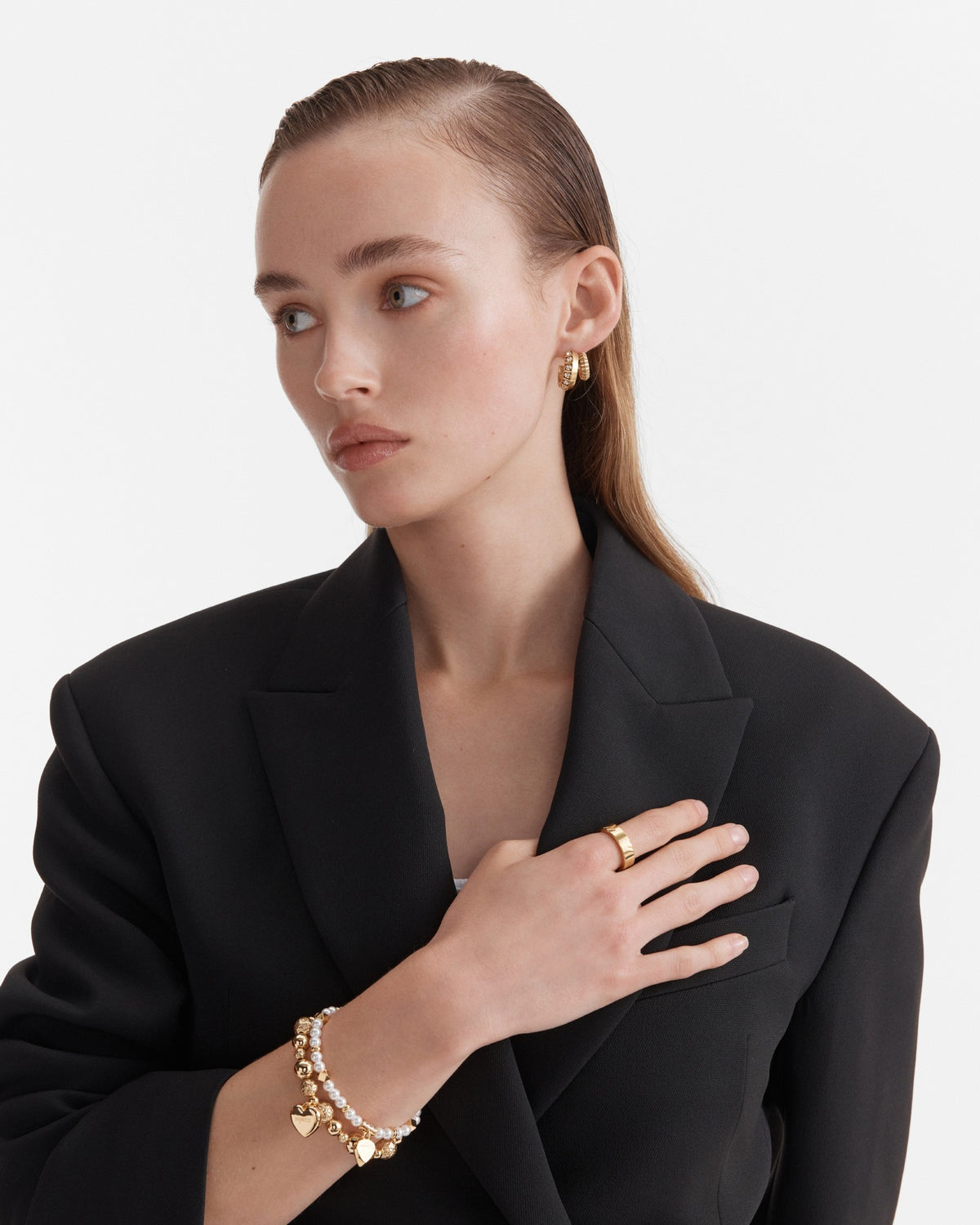 Melody Duo Hoop Earrings - Gold