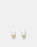 One Way Or Another Large Stud Earrings - Pearl