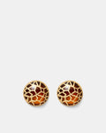 Wild Thing Large Stud Earrings - Amber