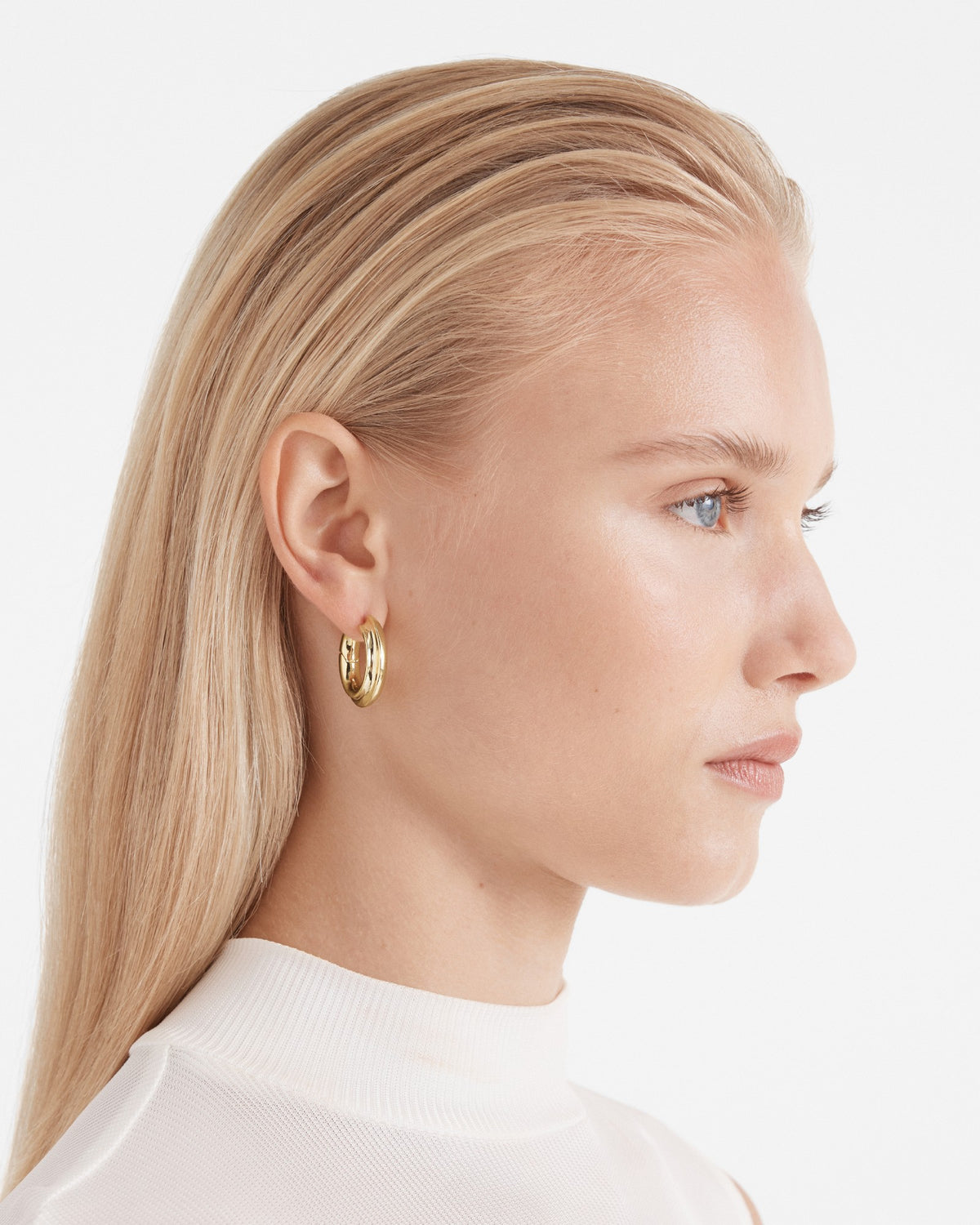 Lets Groove Large Hoop Earrings - Gold