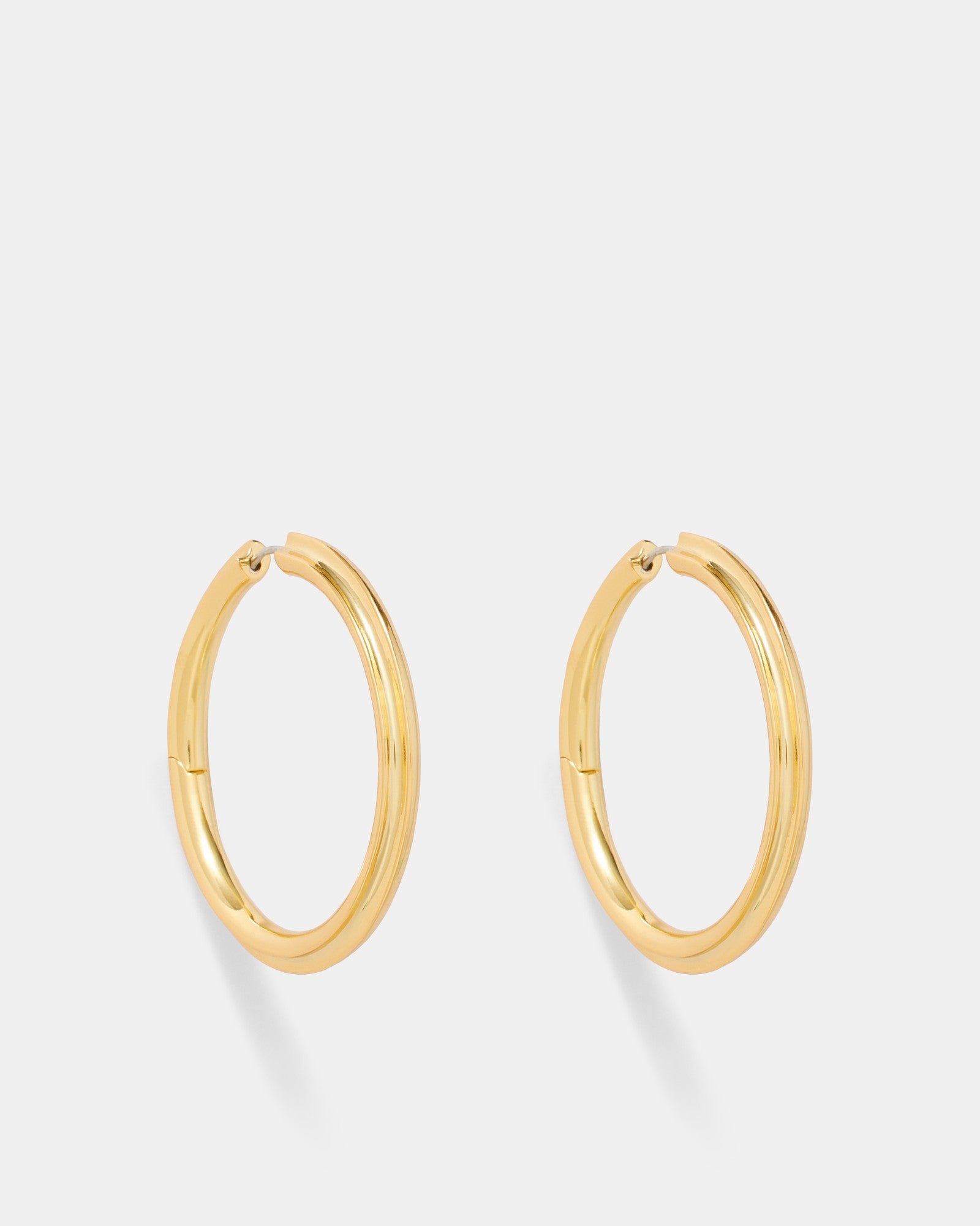 Lets Groove Thin Hoop Earrings - Gold