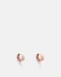 The Edge Huggie Hoop Earrings - Rose Gold