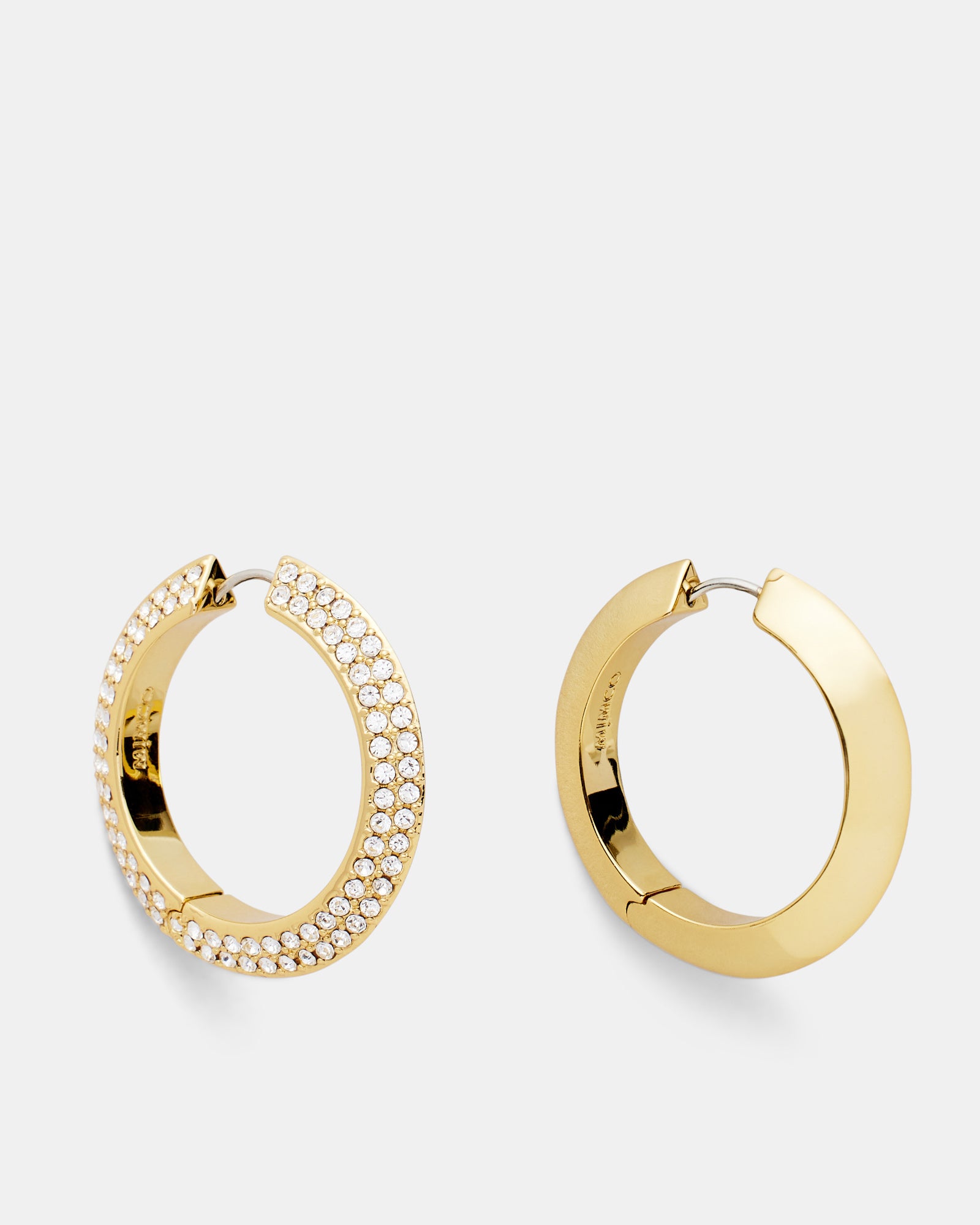The Edge Large Hoop Earrings - Gold