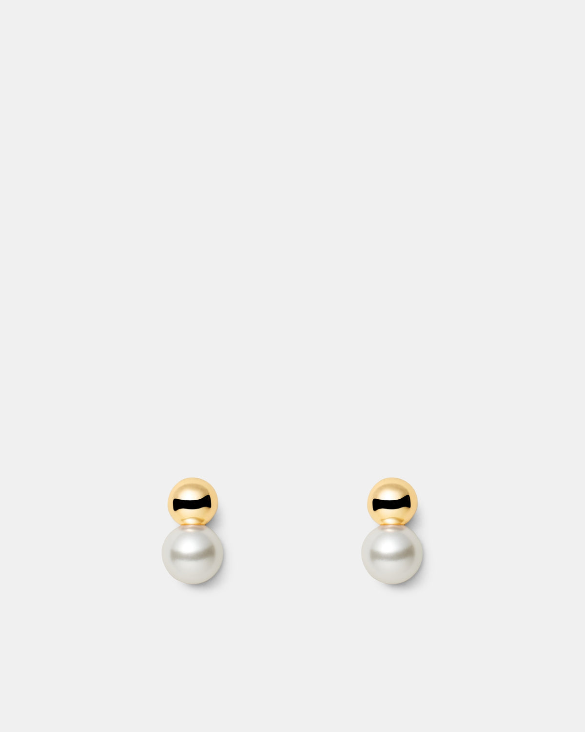 So Smooth Pearl Drop Earrings - Gold