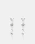 Idol Earrings Set - Silver