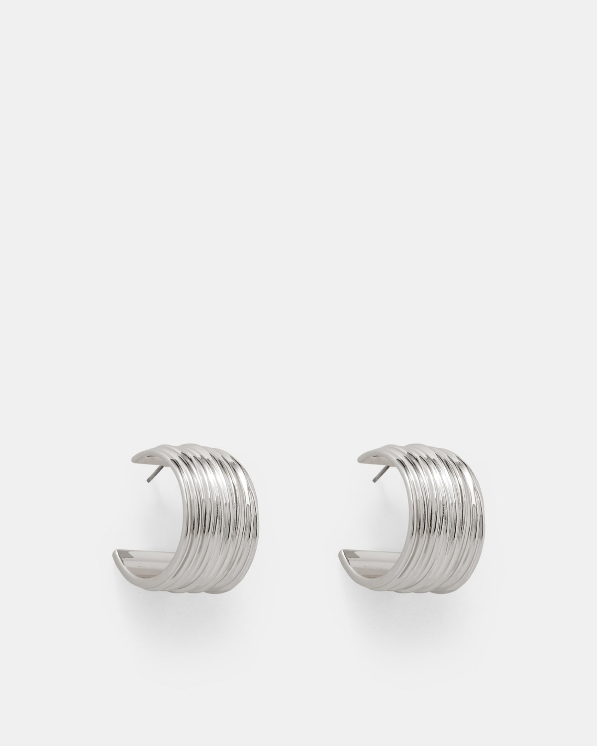 Bassline Hoop Earrings - Silver