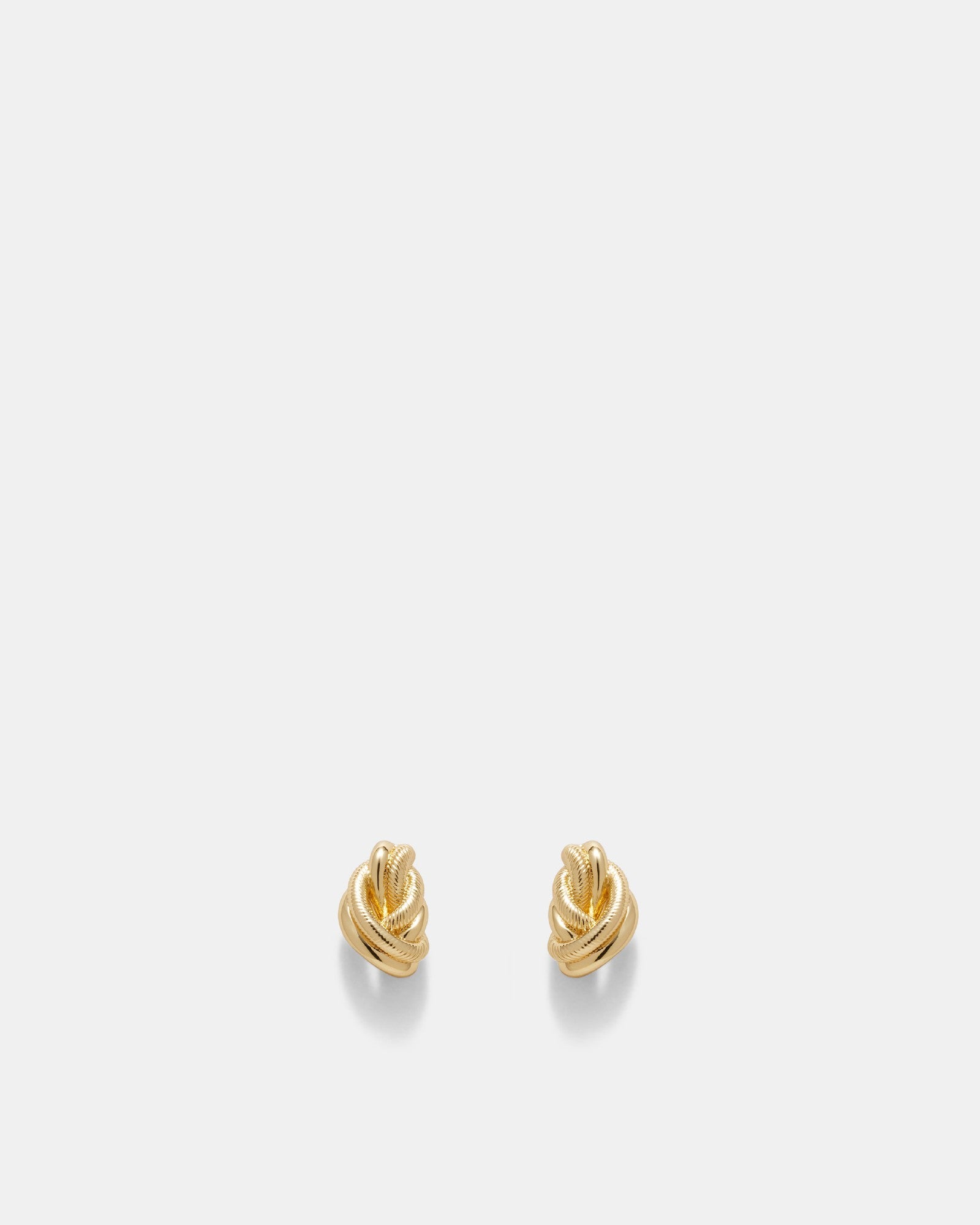 Knot Me Large Stud Earrings - Gold