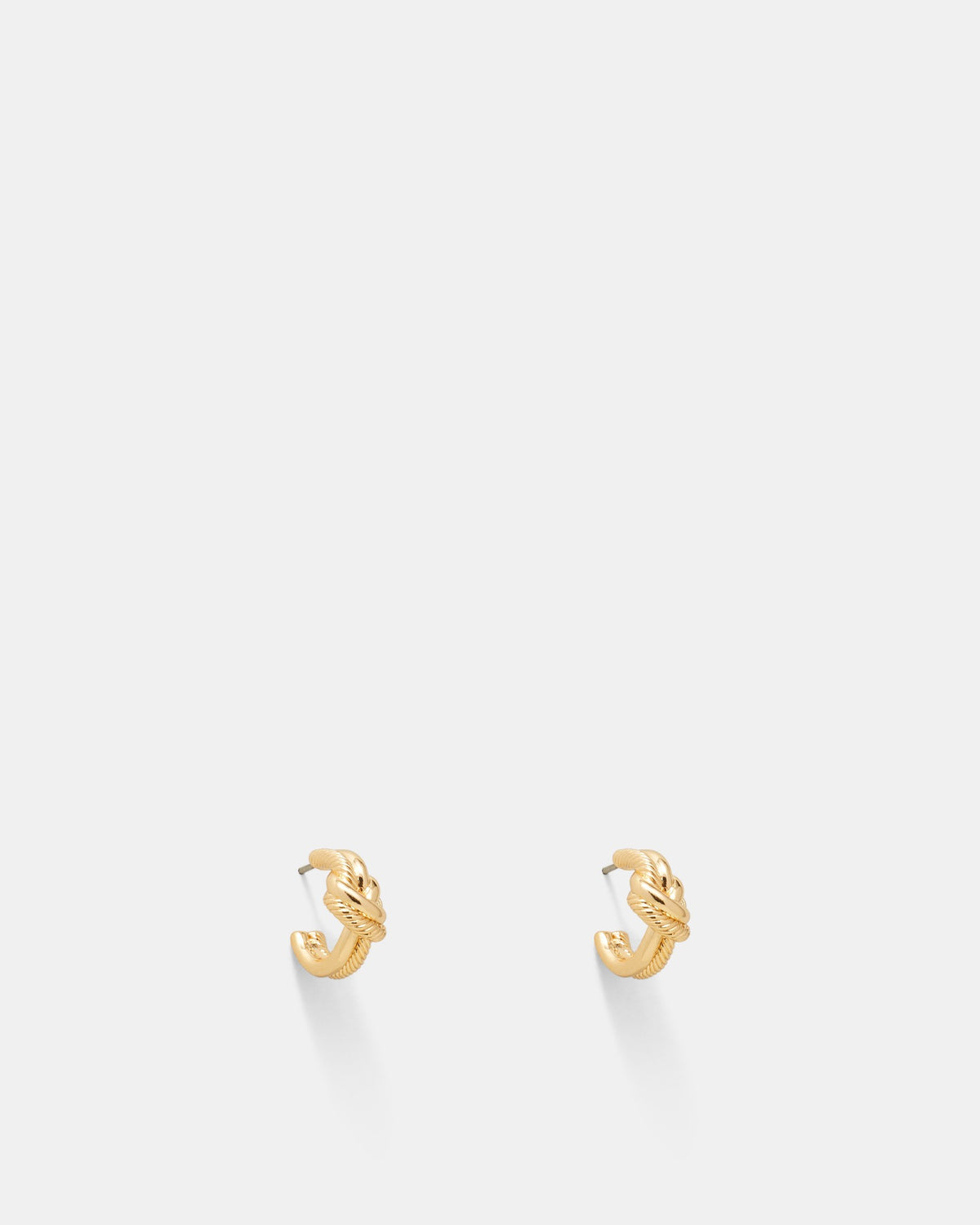 Knot Me Micro Hoop Earrings - Gold