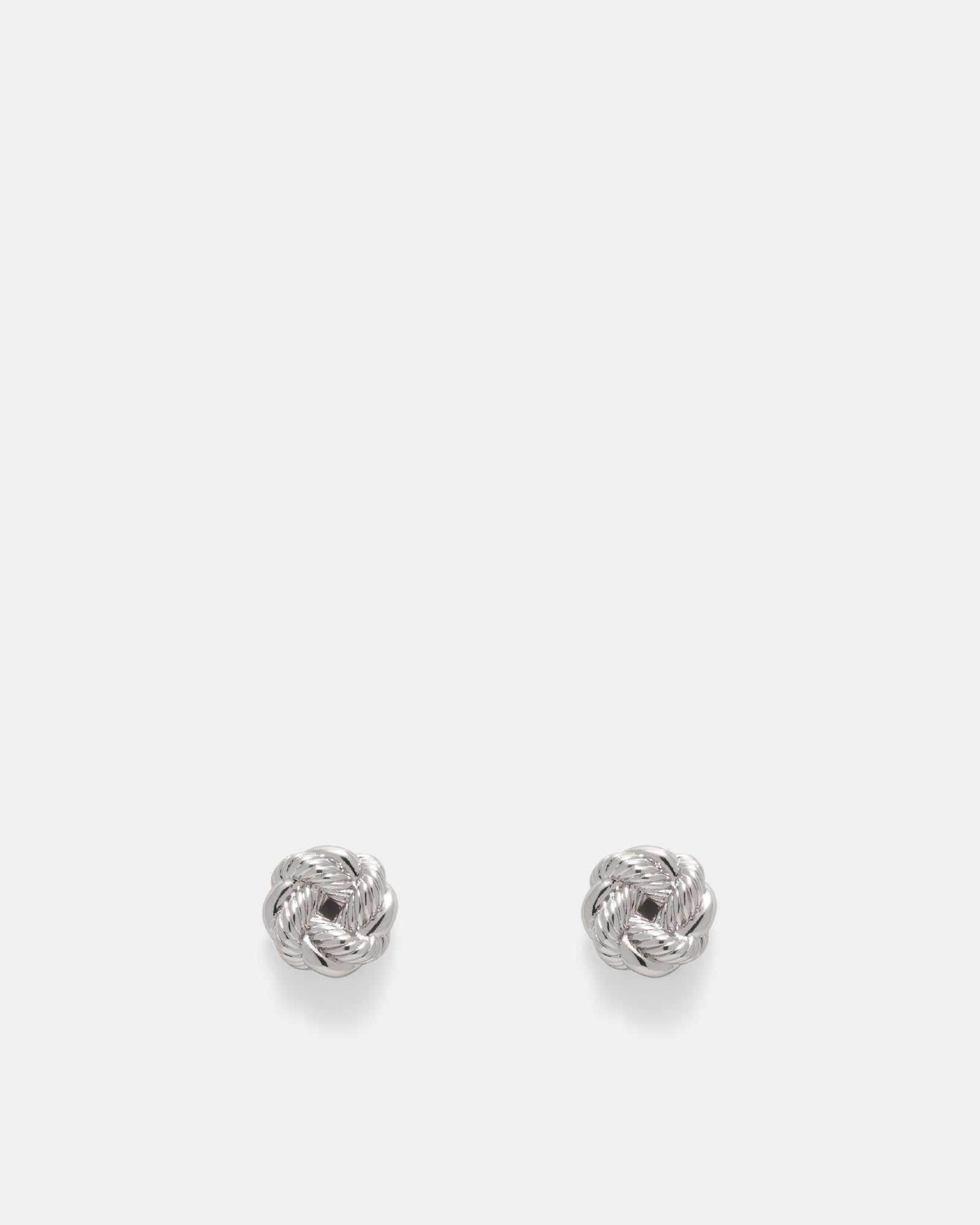 Knot Me Micro Stud Earrings - Silver