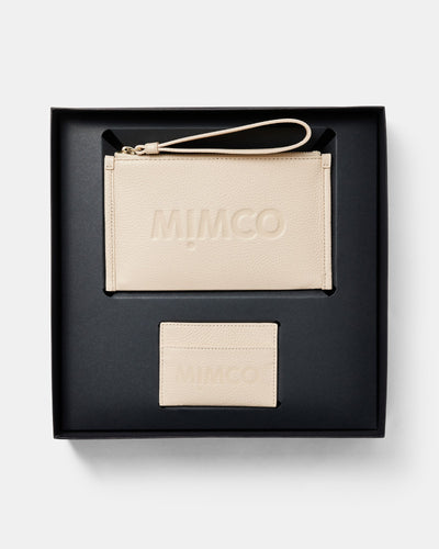 Patch Leather Gift Set - Pearl