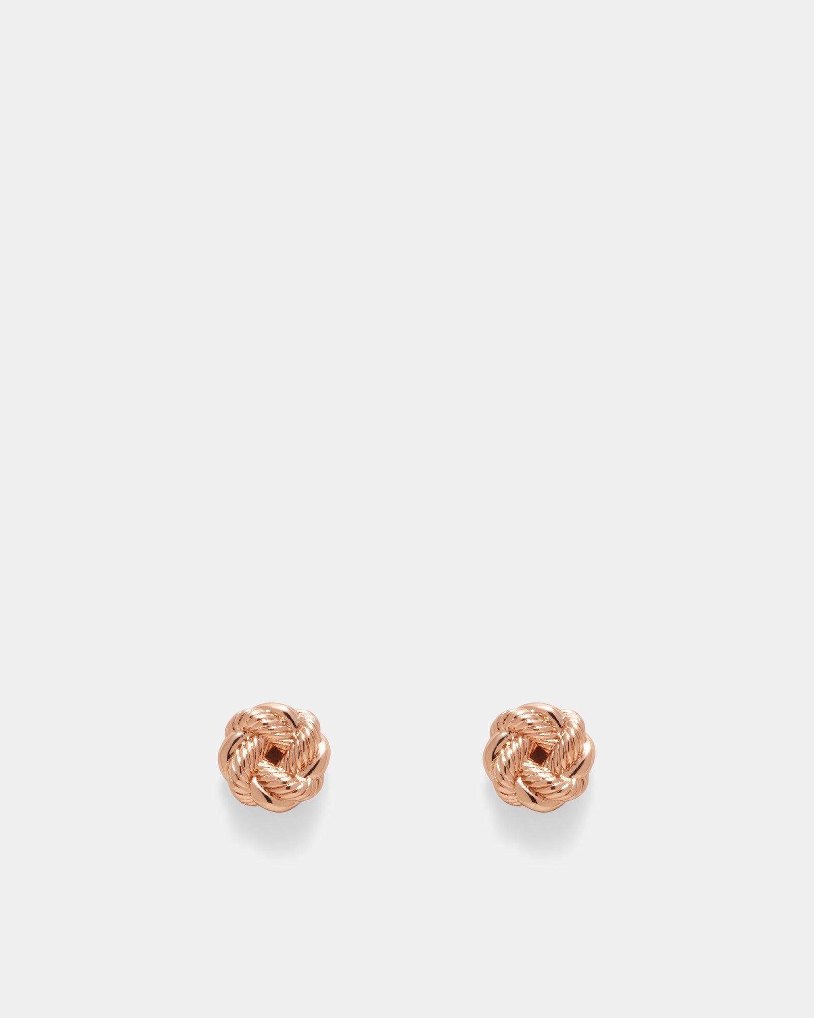 Knot Me Micro Stud Earrings - Rose Gold