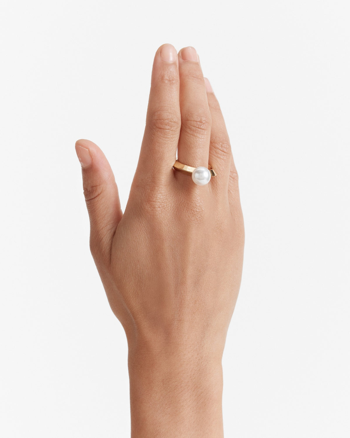 The Edge Pearl Ring - Gold