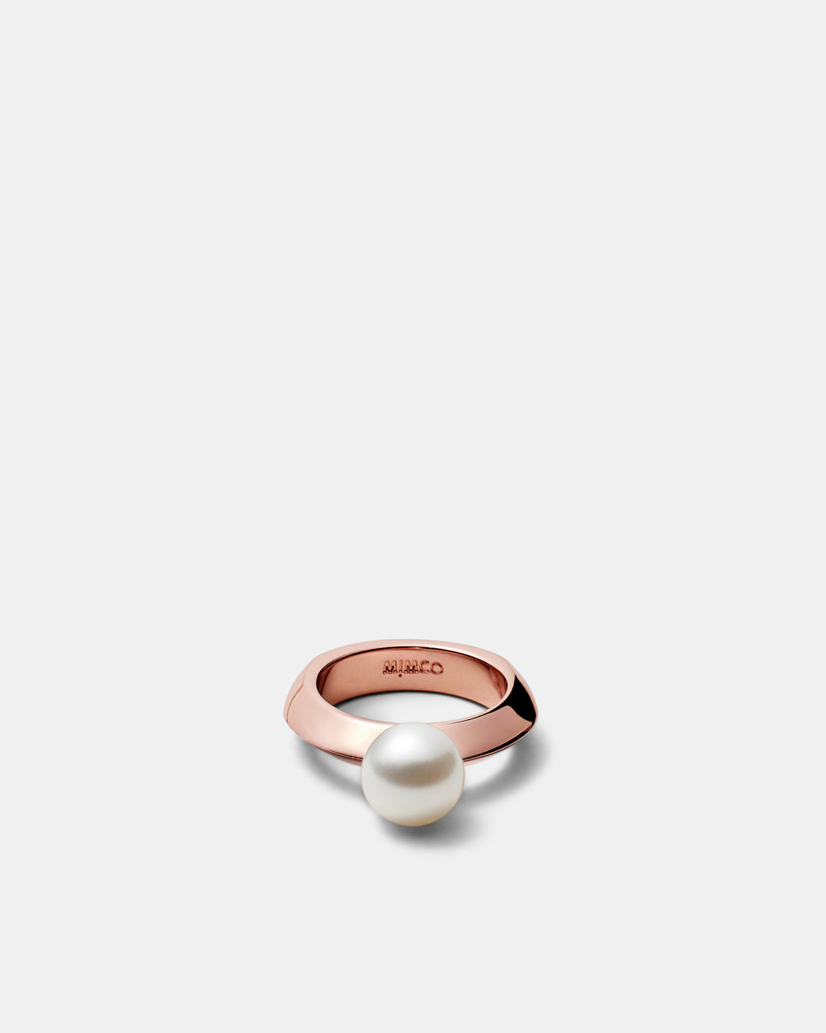 The Edge Pearl Ring - Rose Gold