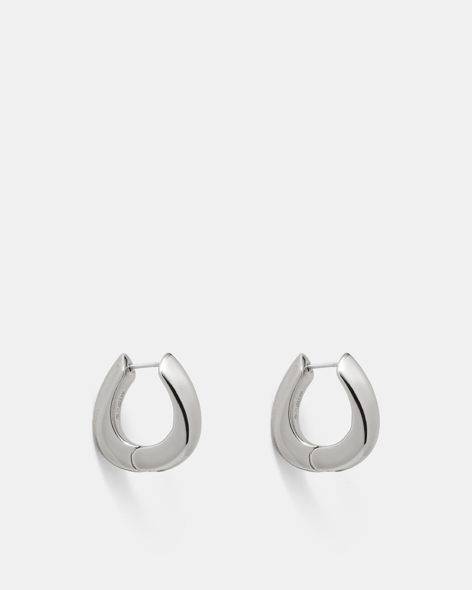 Cool Cat Hoop Earrings - Silver