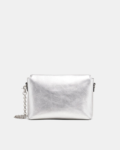 Drift Flapover Shoulder Bag - Silver