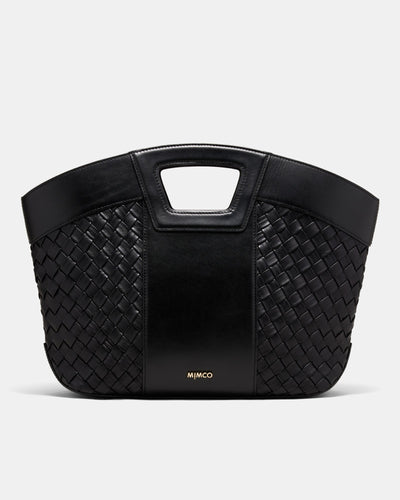 Palm Springs Basket Bag - Black Light Gold