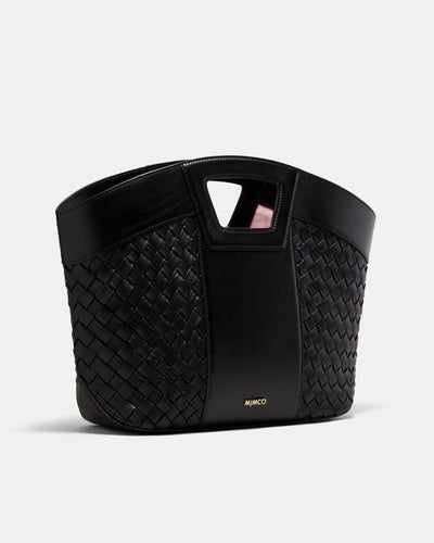 Palm Springs Basket Bag - Black Light Gold