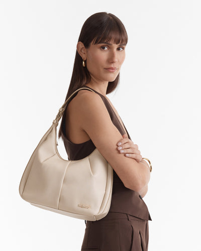 Donna Small Zip Hobo Bag - Linen