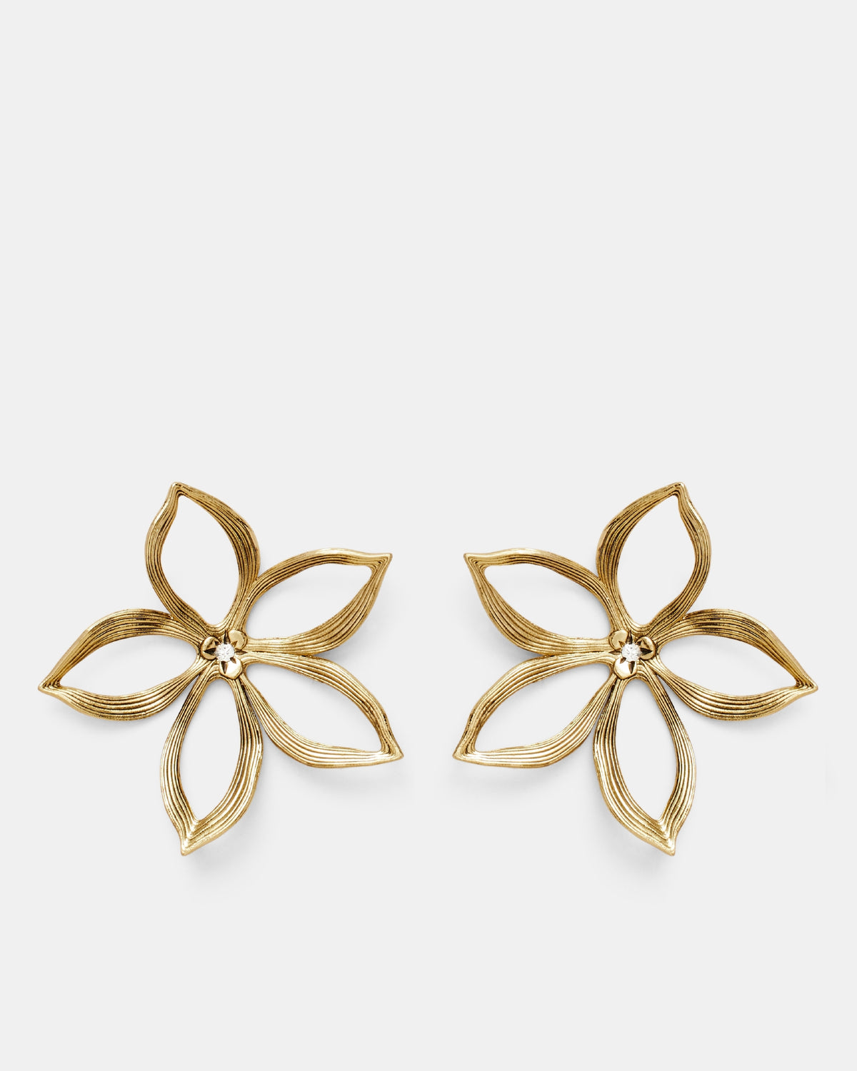 Wild Flower Large Stud Earrings - Gold