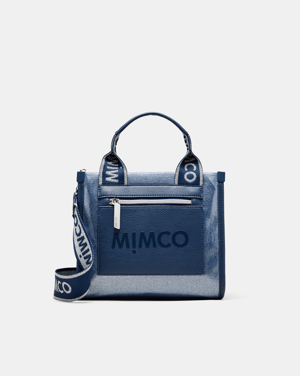 Patch Mini Tote Bag - Metallic Blue