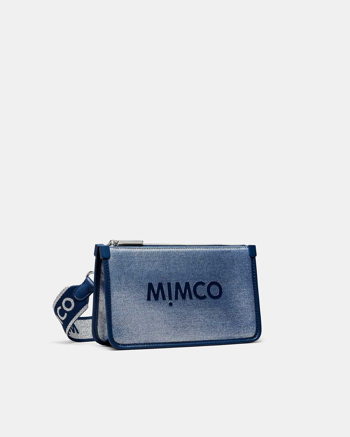 Patch Crossbody Bag - Metallic Blue