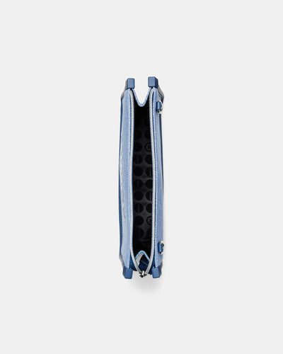 Patch Crossbody Bag - Metallic Blue