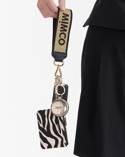 Stripe Webbing Wrist Strap - Light Gold