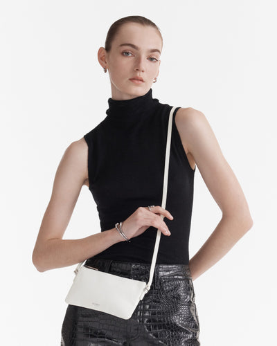 Rhiannon Pouch Crossbody Bag - White