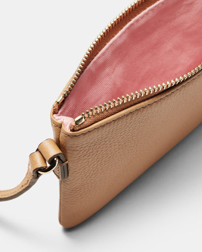 Rhiannon Pouch Crossbody Bag - Caramel