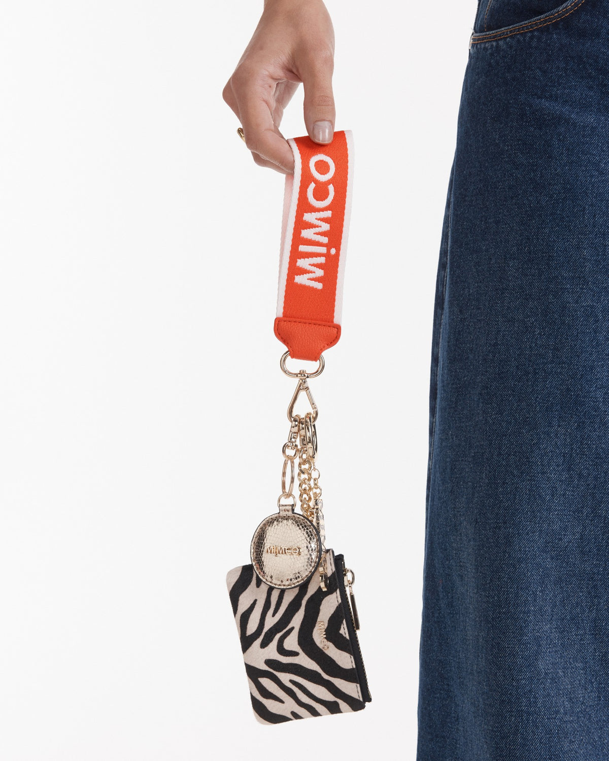 Stripe Webbing Wrist Strap - Mandarin