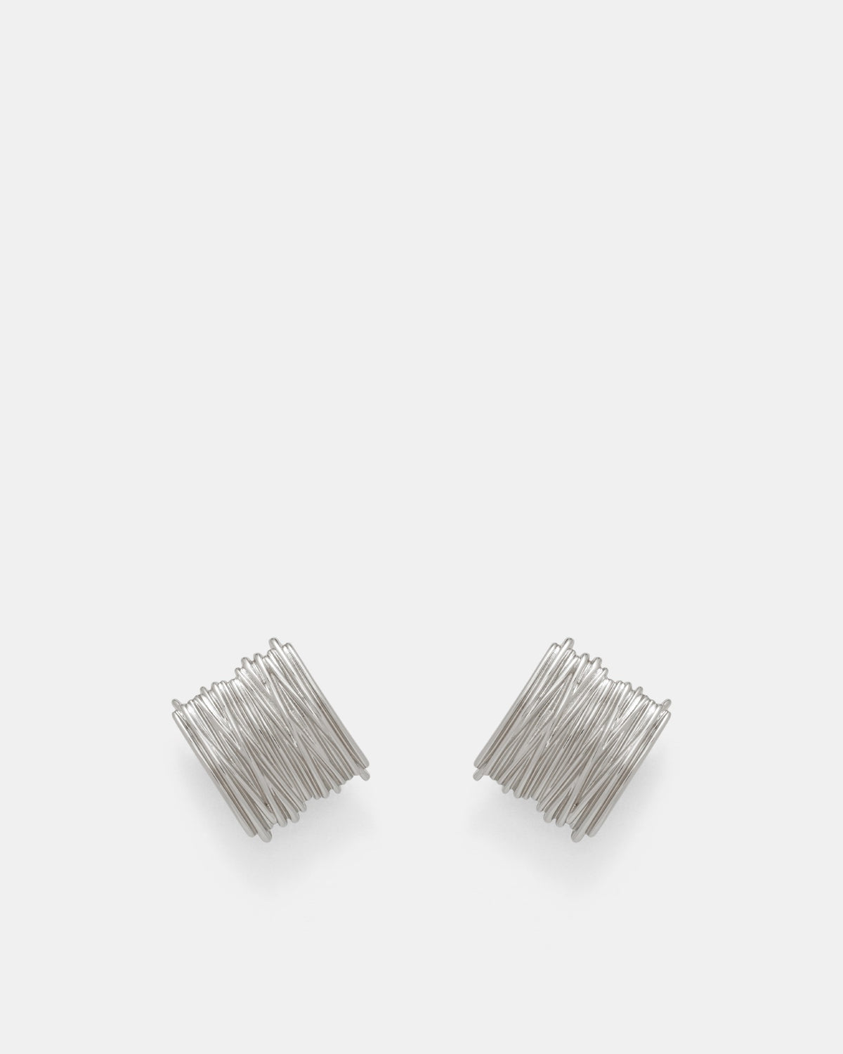Bassline Clip On Earrings - Silver