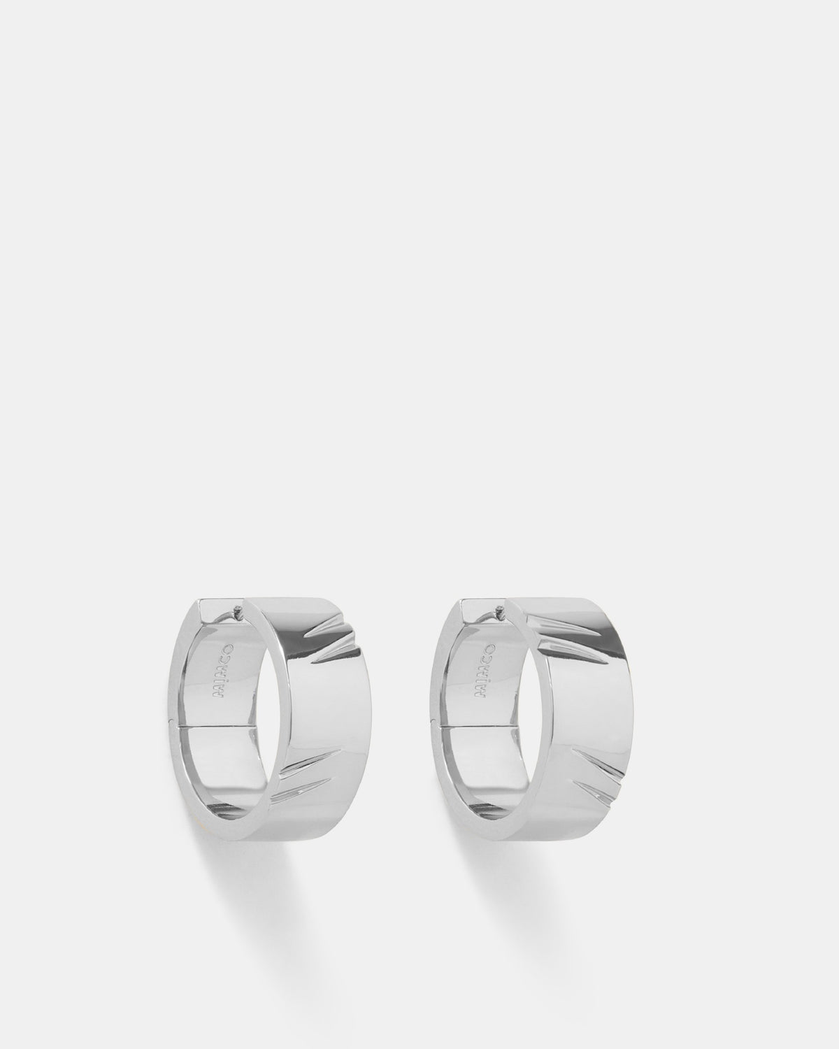 Instrumental Huggie Hoop Earrings - Silver