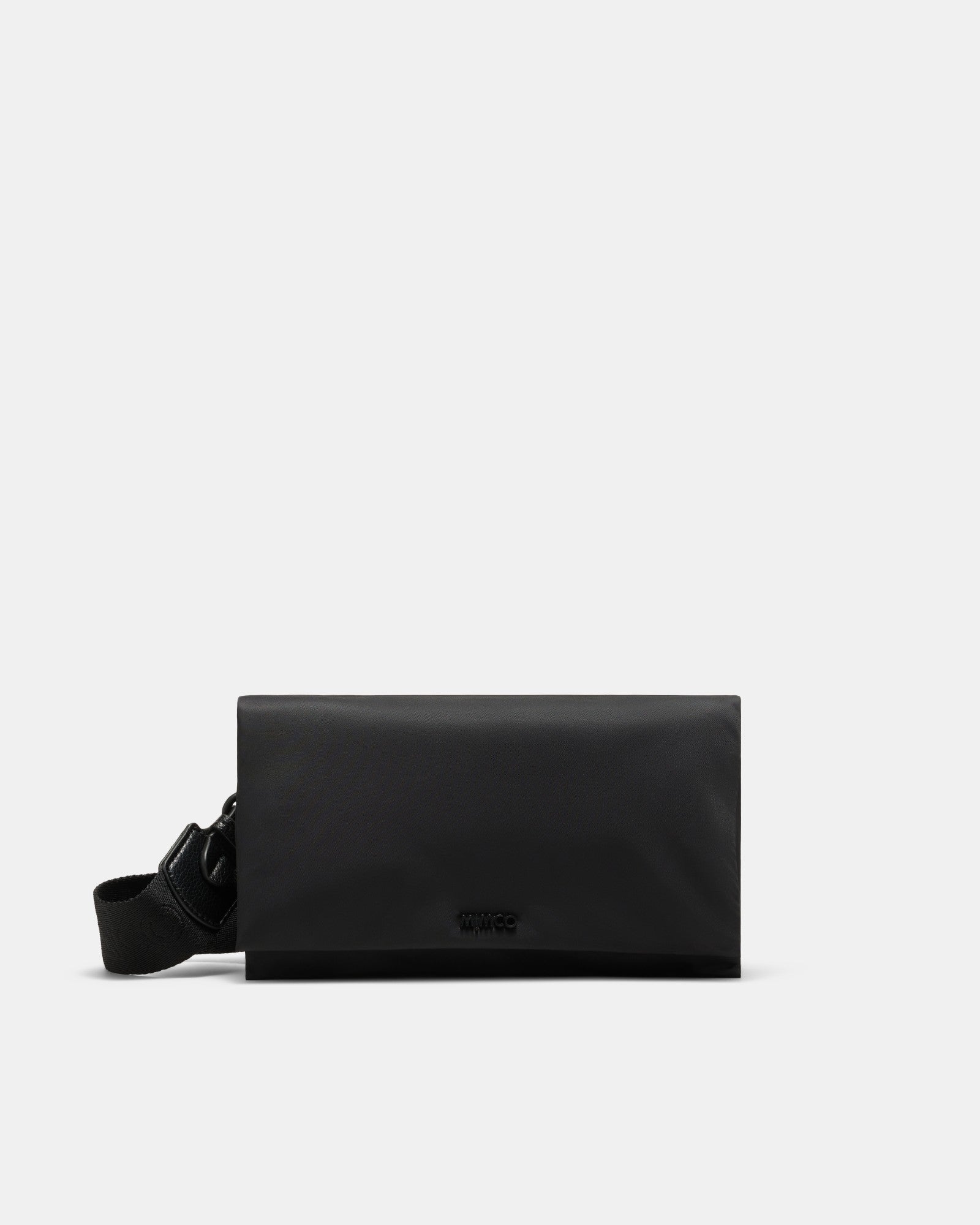 Puffy Nylon Crossbody Bag - Black