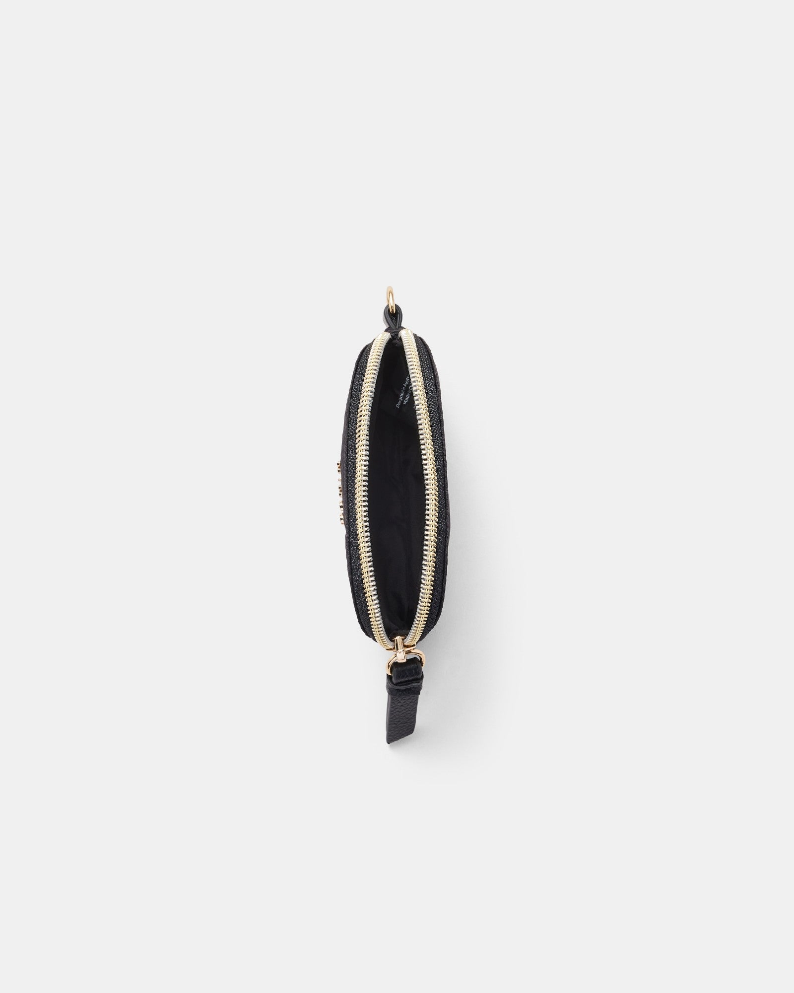 Mercy Wrist Strap Coin Purse - Black Light Gold
