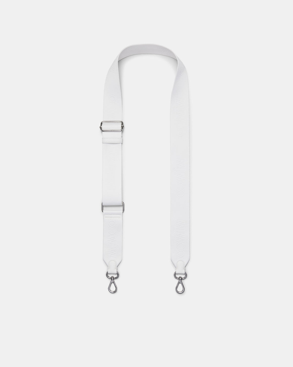 Stripe Webbing Bag Strap - White