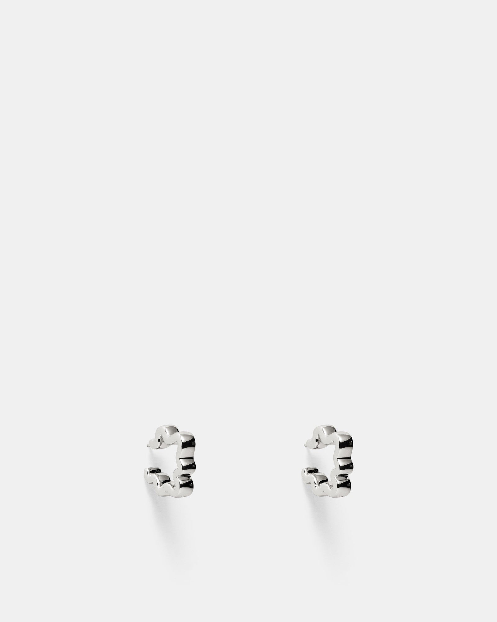 Tempo Hoop Earrings - Silver