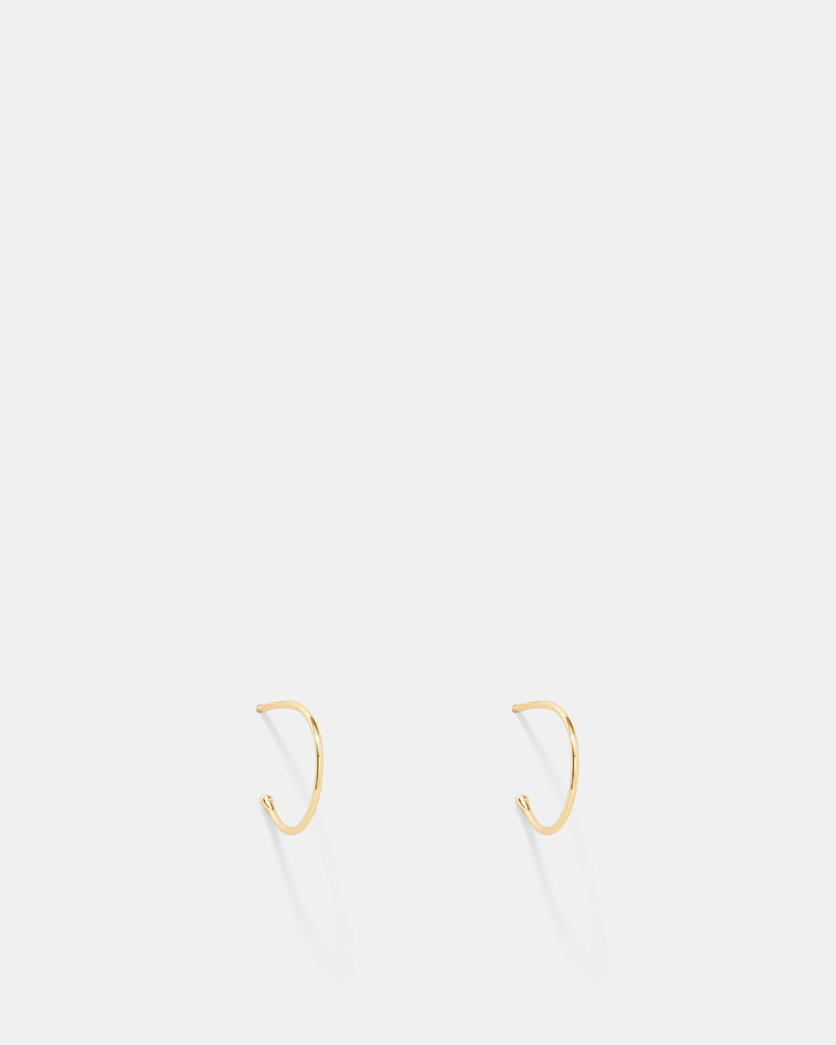 Lune Charm Hoop Earrings - Gold