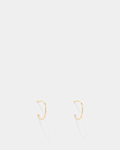 Lune Charm Hoop Earrings - Gold